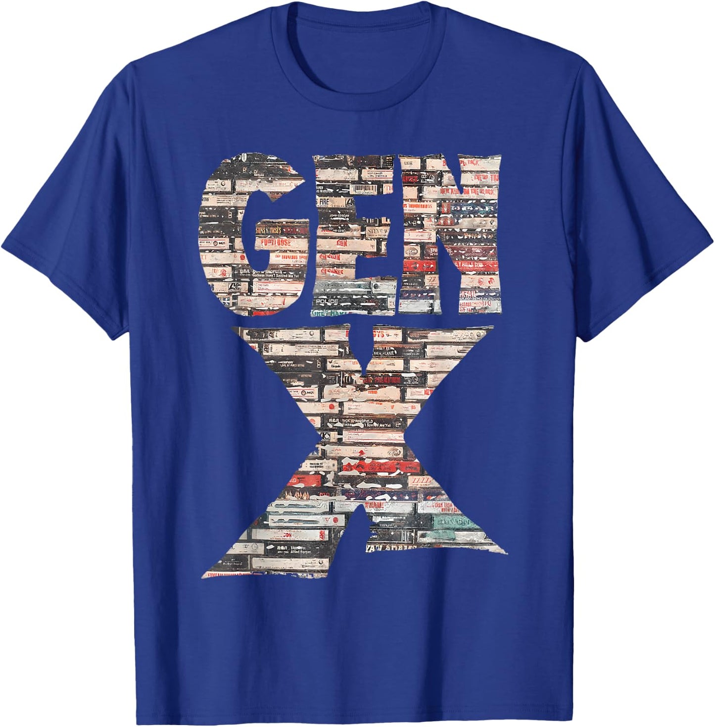 Gen X 80’s Rock Cassettes T-Shirt - T-Shirt | Royal