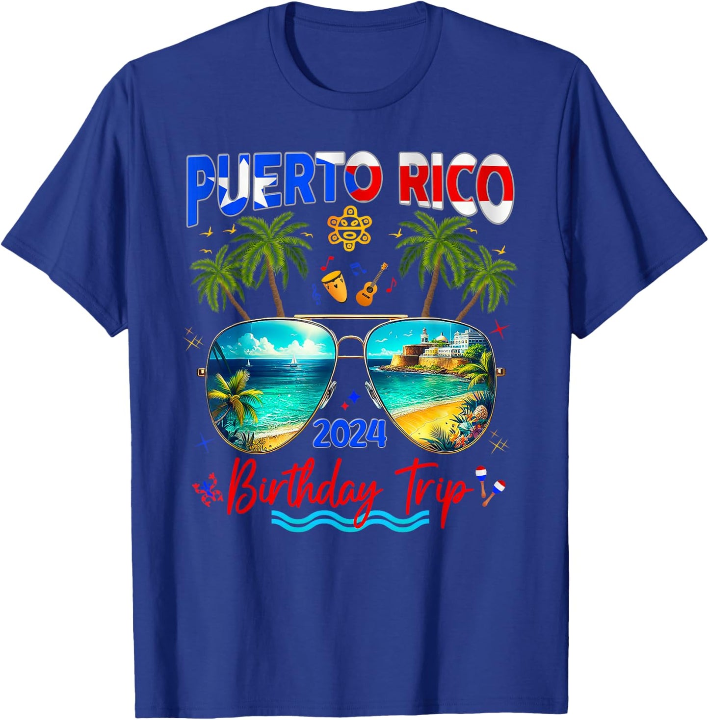 Puerto Rico Vacation Trip 2024 Birthday Family Friends Group T-Shirt - T-Shirt | Royal