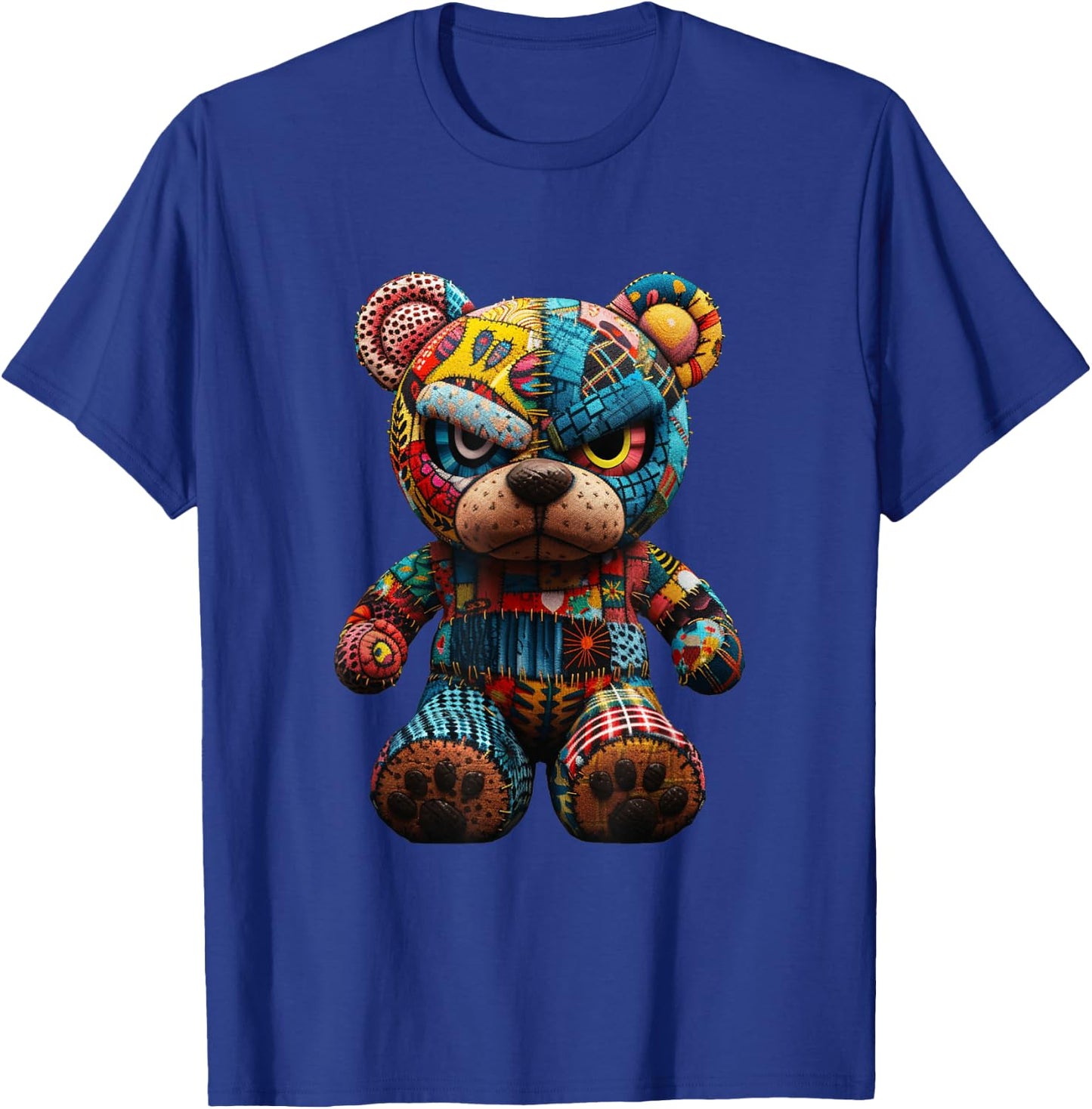 Funny Graphic Angry Teddy Bear Streetwear T-Shirt - T-Shirt | Royal