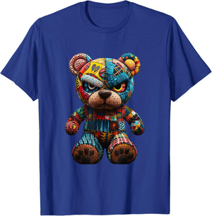 Funny Graphic Angry Teddy Bear Streetwear T-Shirt - T-Shirt | Royal
