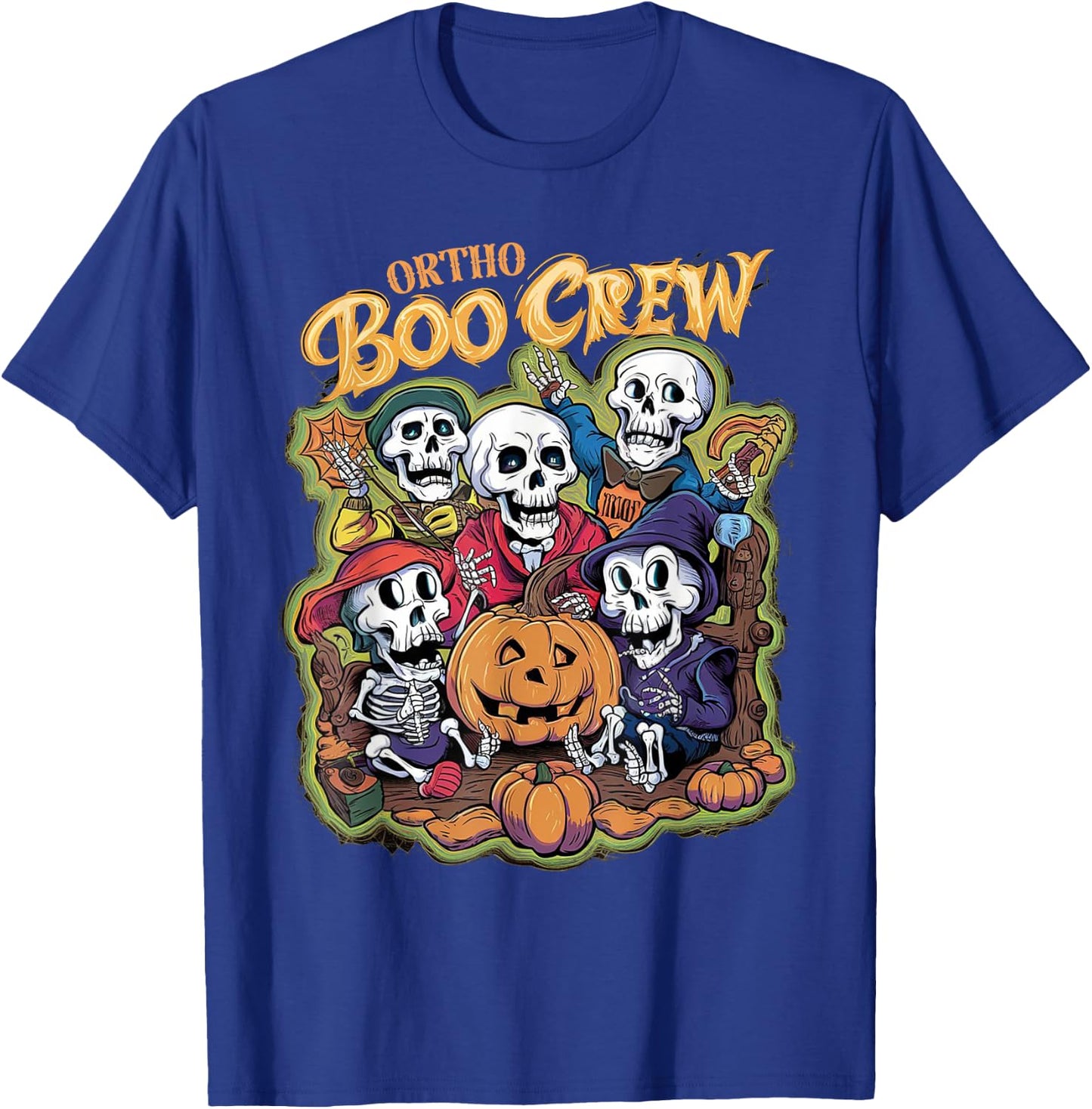 Ortho Squad Spooky Ortho Orthopedic Halloween Boo Crew T-Shirt - T-Shirt | Royal