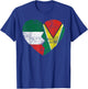 Guyanese Italian Flags Heart | Italy Guyana Roots Vintage T-Shirt - T-Shirt | Royal