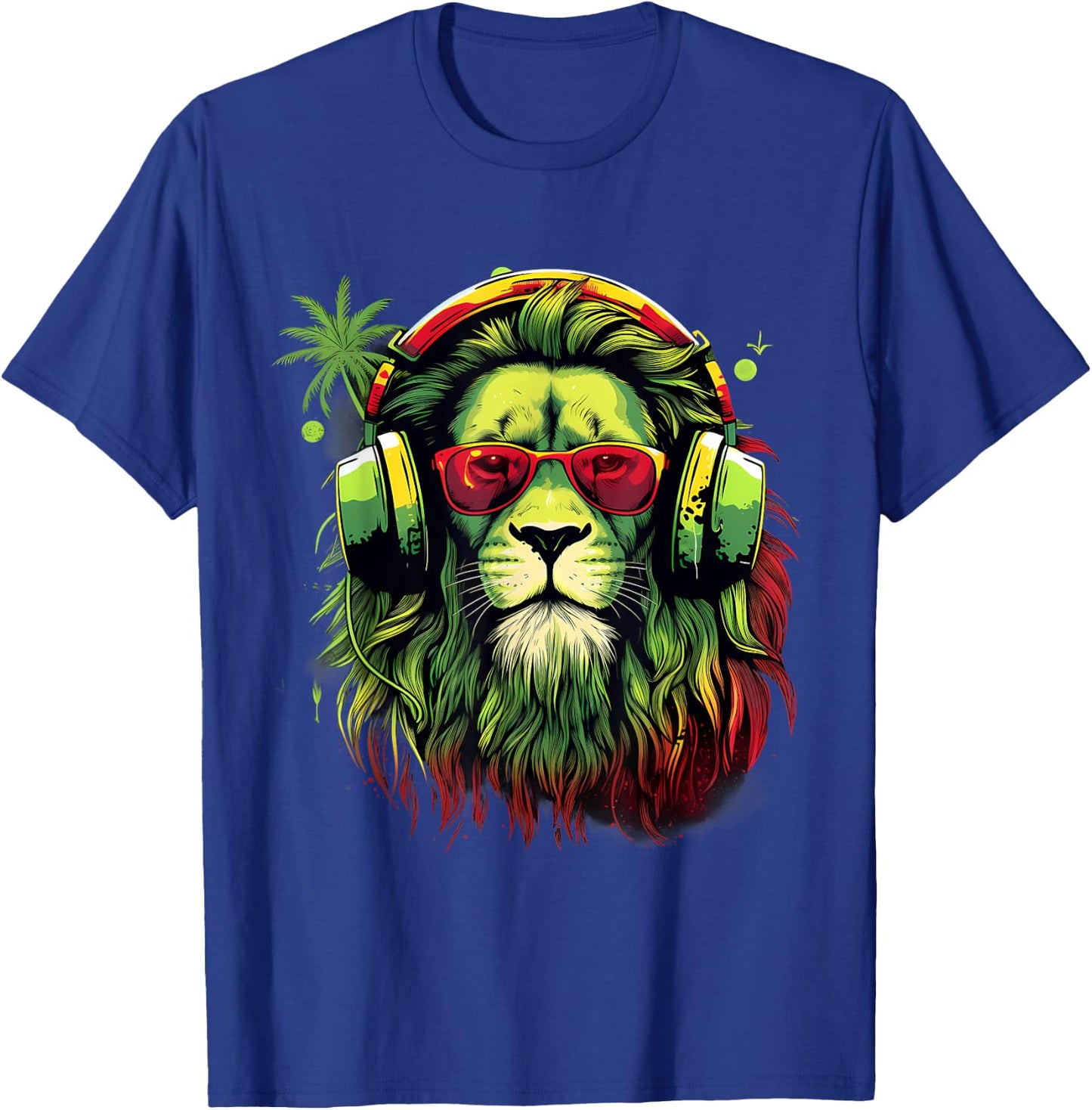 Rastafarian Pride Lion Of Judah Jamaica Rasta Reggae Lion T-Shirt - T-Shirt | Royal
