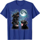 3 Black Lab Moon Howling Lab Head Funny Gifts Women T-Shirt - T-Shirt | Royal