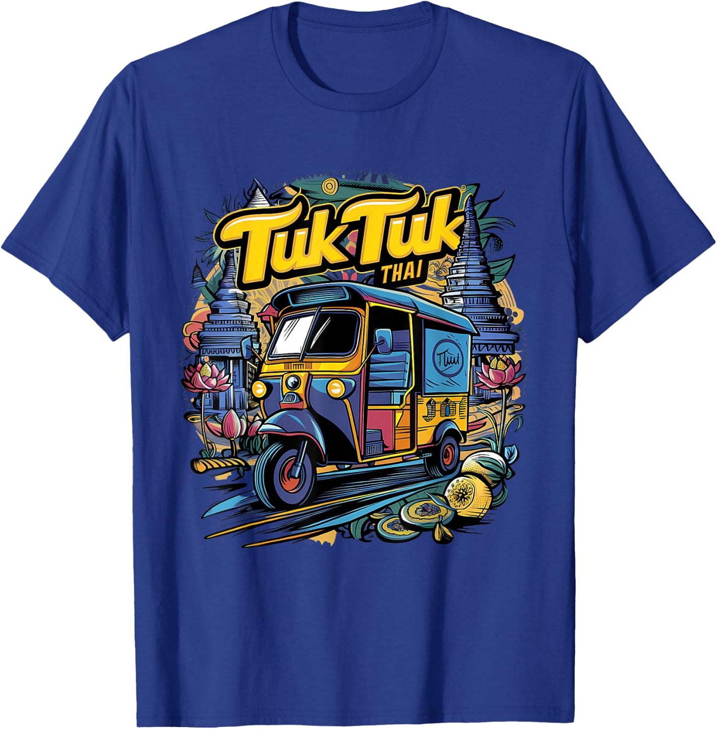 Vibrant Tuk Tuk Thai Adventure T-Shirt - T-Shirt | Royal