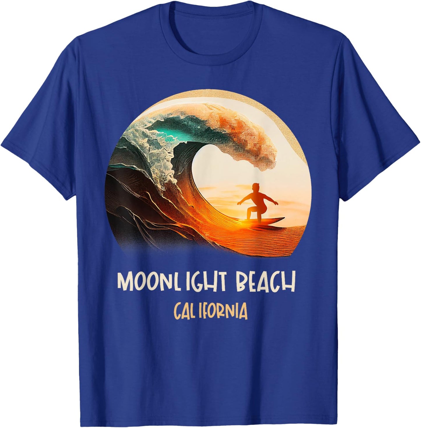 Moonlight Beach California T-Shirt - T-Shirt | Royal