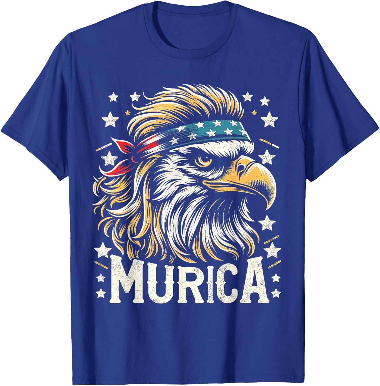 4th of July Patriotic Funny Eagle July 4th USA Murica T-Shirt - T-Shirt | Royal