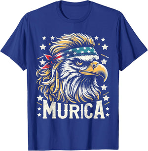 4th of July Patriotic Funny Eagle July 4th USA Murica T-Shirt - T-Shirt | Royal