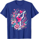 Ice skating girl floral skater girl T-Shirt - T-Shirt | Royal