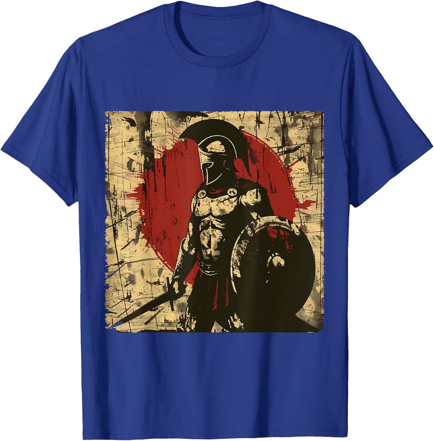 Sparta Spartan Fighter Helmet Greeks Leonidas Sparta T-Shirt - T-Shirt | Royal