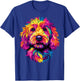 Colorful Goldendoodle Face Golden Doodle Dog Lover Black T-Shirt - T-Shirt | Royal