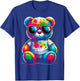 Colorful Teddy Bear with Sunglasses T-Shirt - T-Shirt | Royal