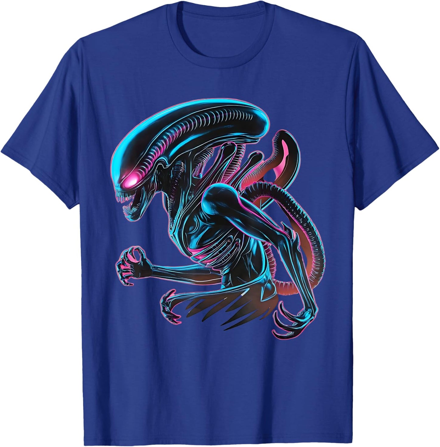 Illustrated poster with Alien Xenomorph Alien 45th Anniversa T-Shirt - T-Shirt | Royal