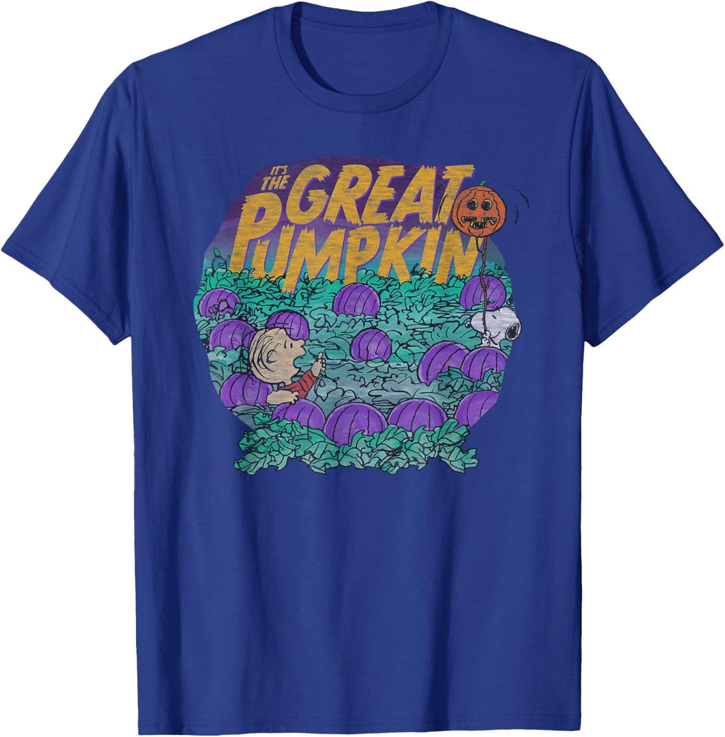Peanuts Halloween Linus Snoopy Great Pumpkin T-Shirt - T-Shirt | Royal