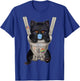 Fluffy Black Cat with Pacifier in Baby Carrier Women Kids T-Shirt - T-Shirt | Royal