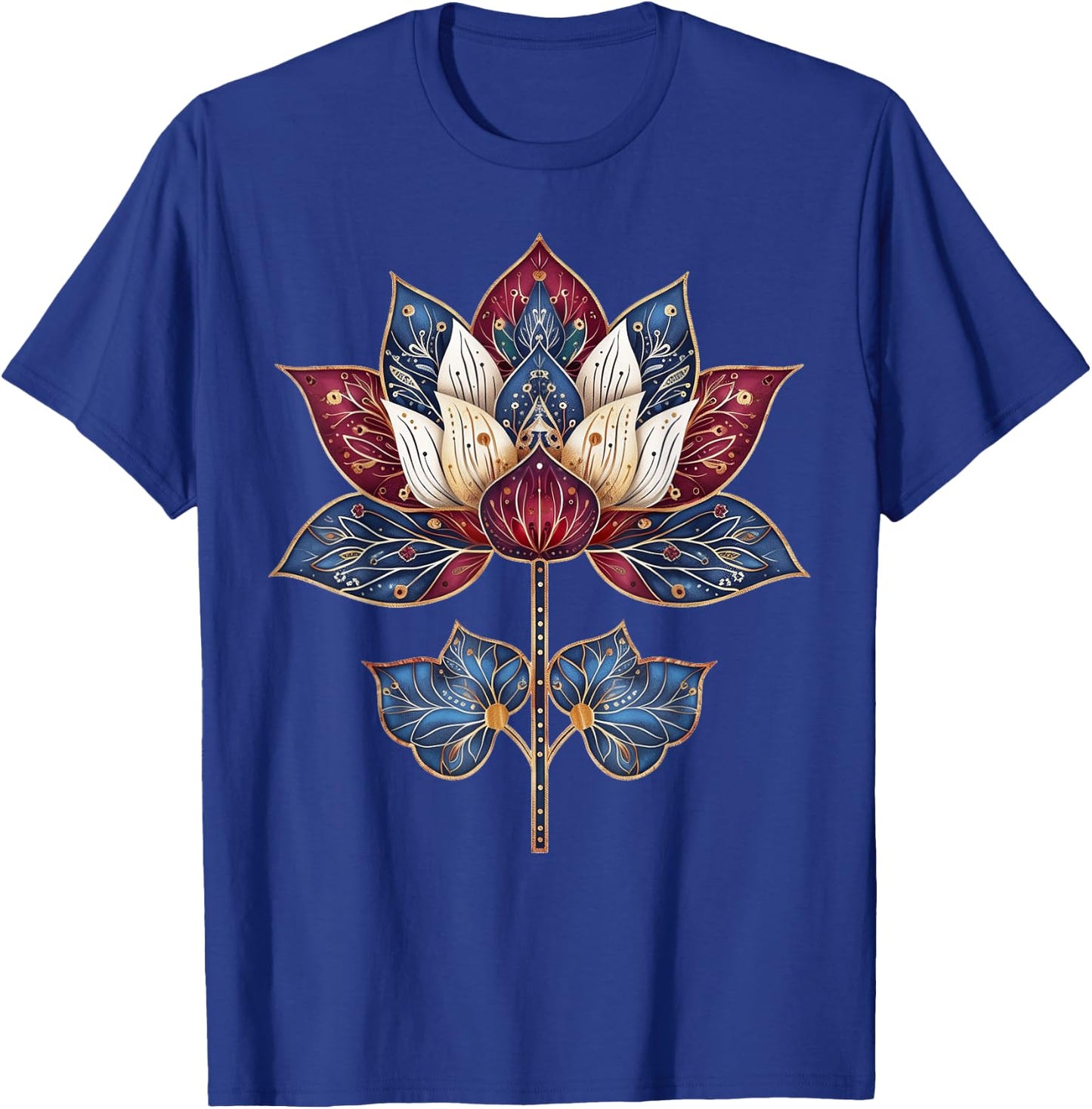 Lotus Flower Vintage Japanese Zen Buddhist Buddhism Yoga T-Shirt - T-Shirt | Royal