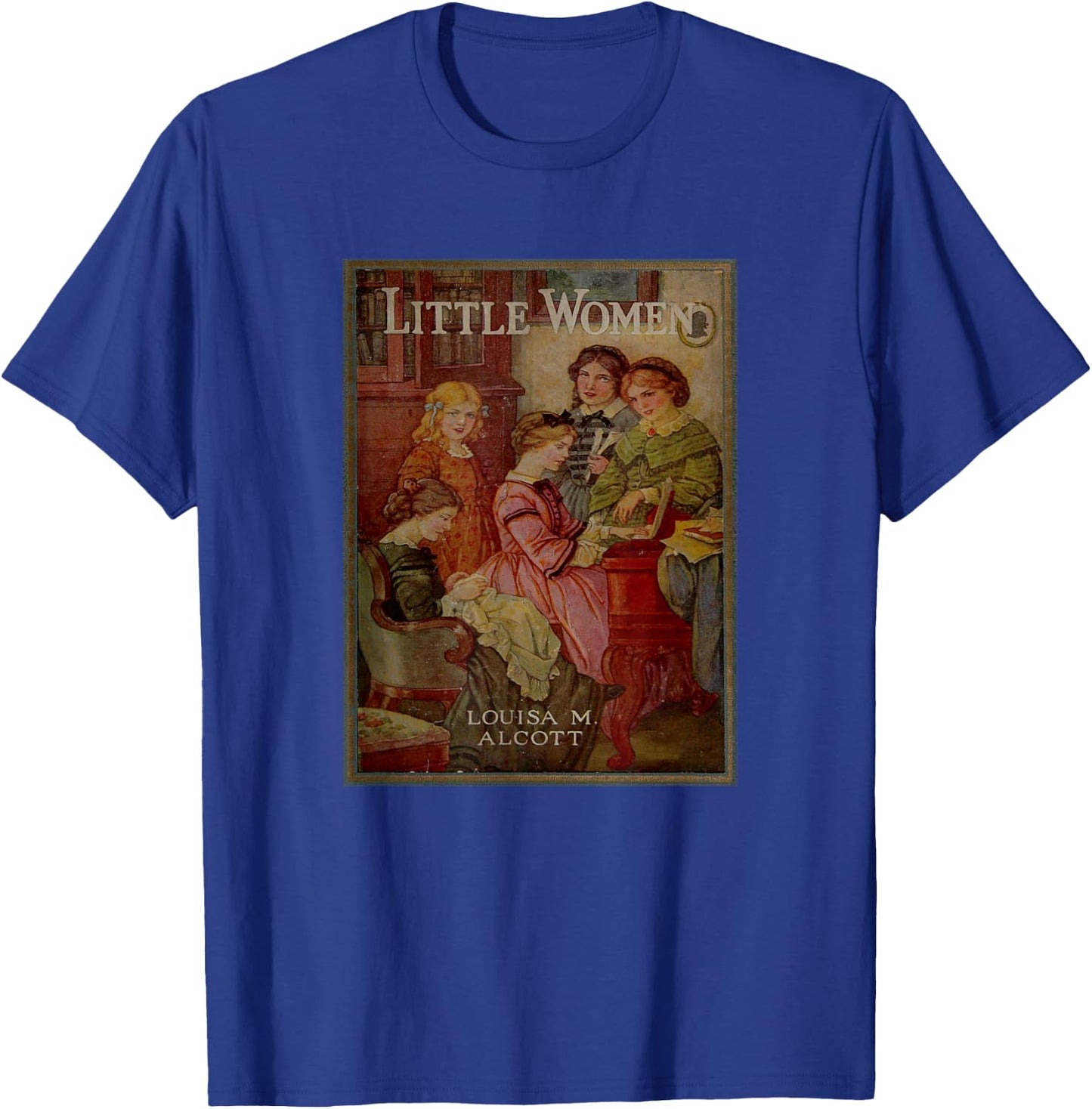 Louisa May Alcott Coming of Age Novel Little Women Book Cover , Small, Black T-Shirt - T-Shirt | Royal