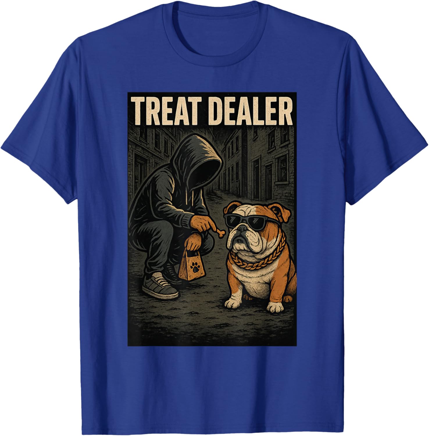 English Bulldog Treat Dealer Parody Humor Dog Lover Women T-Shirt - T-Shirt | Royal