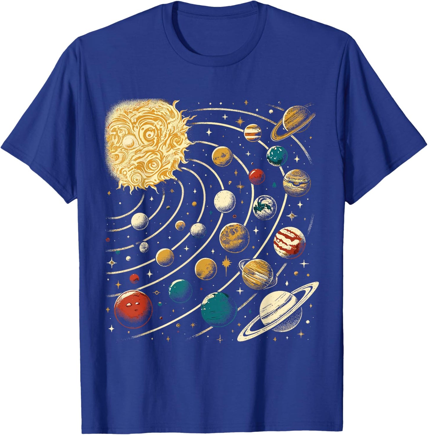 Solar System Planets Girls Boys Astronomy Space T-Shirt - T-Shirt | Royal