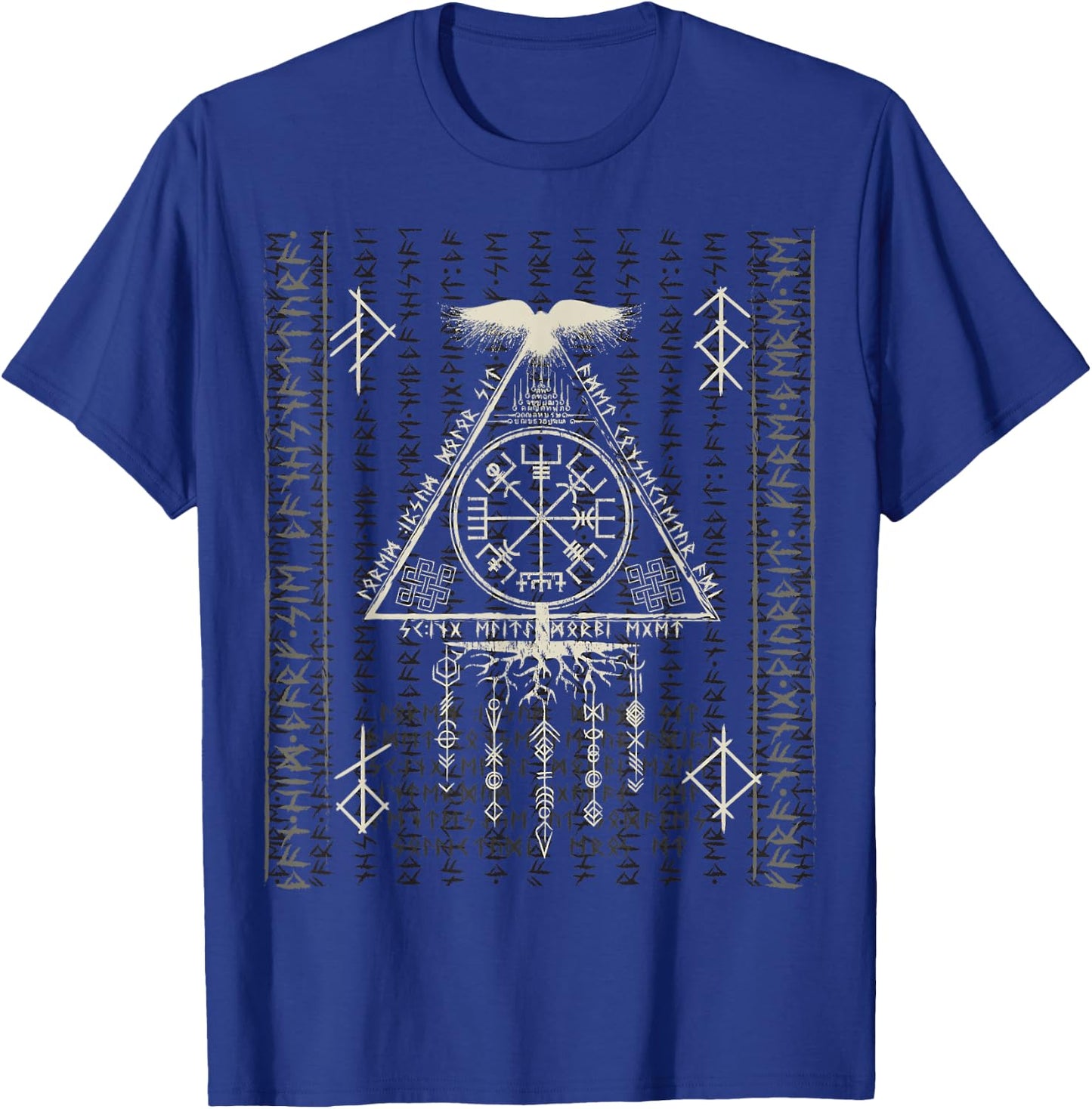 Compass Vegvisir Viking Symbol Nordic Rune Celtic Yggdrasil T-Shirt - T-Shirt | Royal