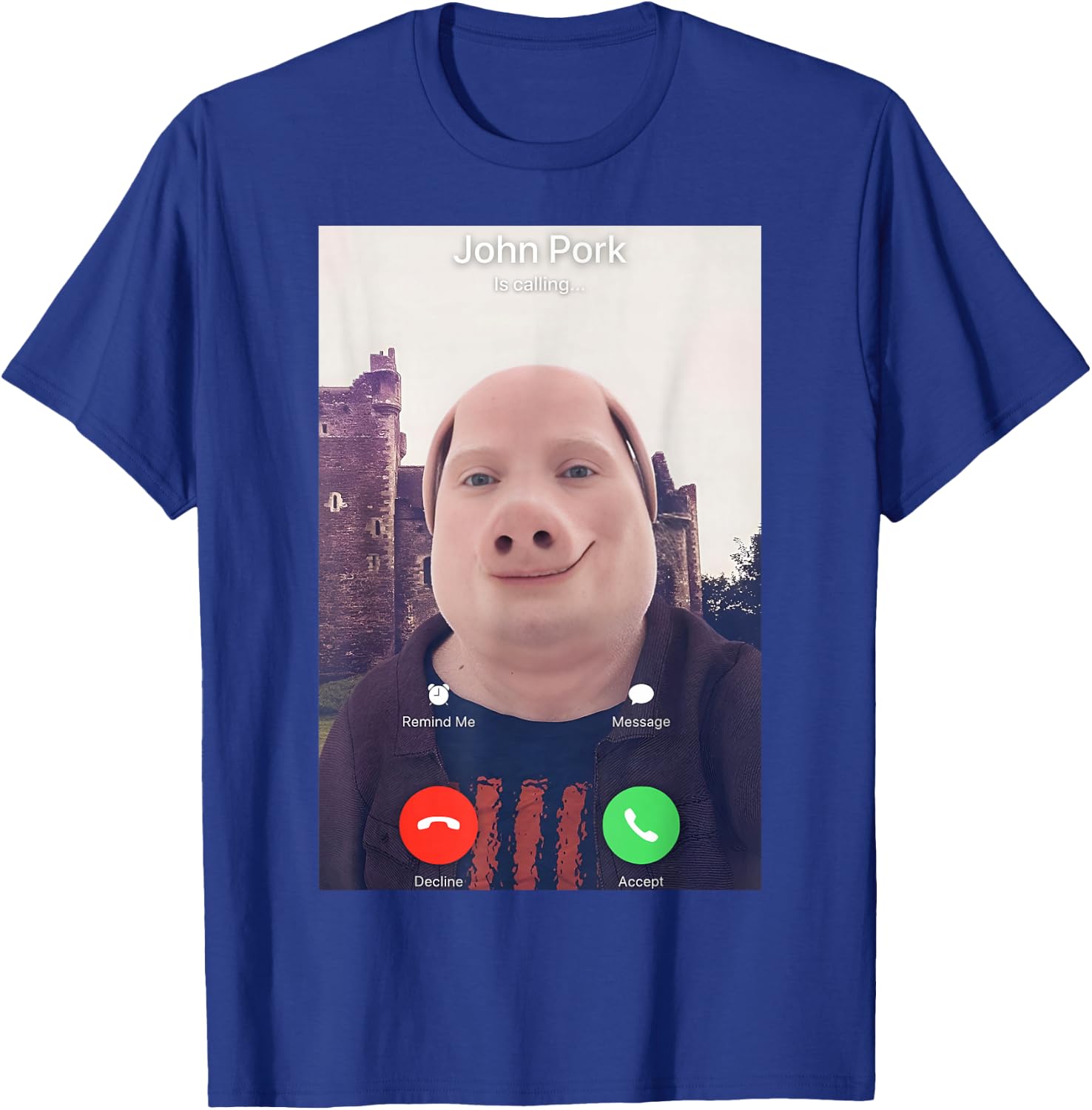 John Pork is Calling T-Shirt - T-Shirt | Royal