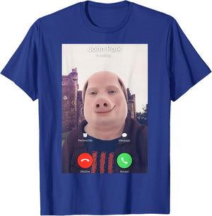 John Pork is Calling T-Shirt - T-Shirt | Royal