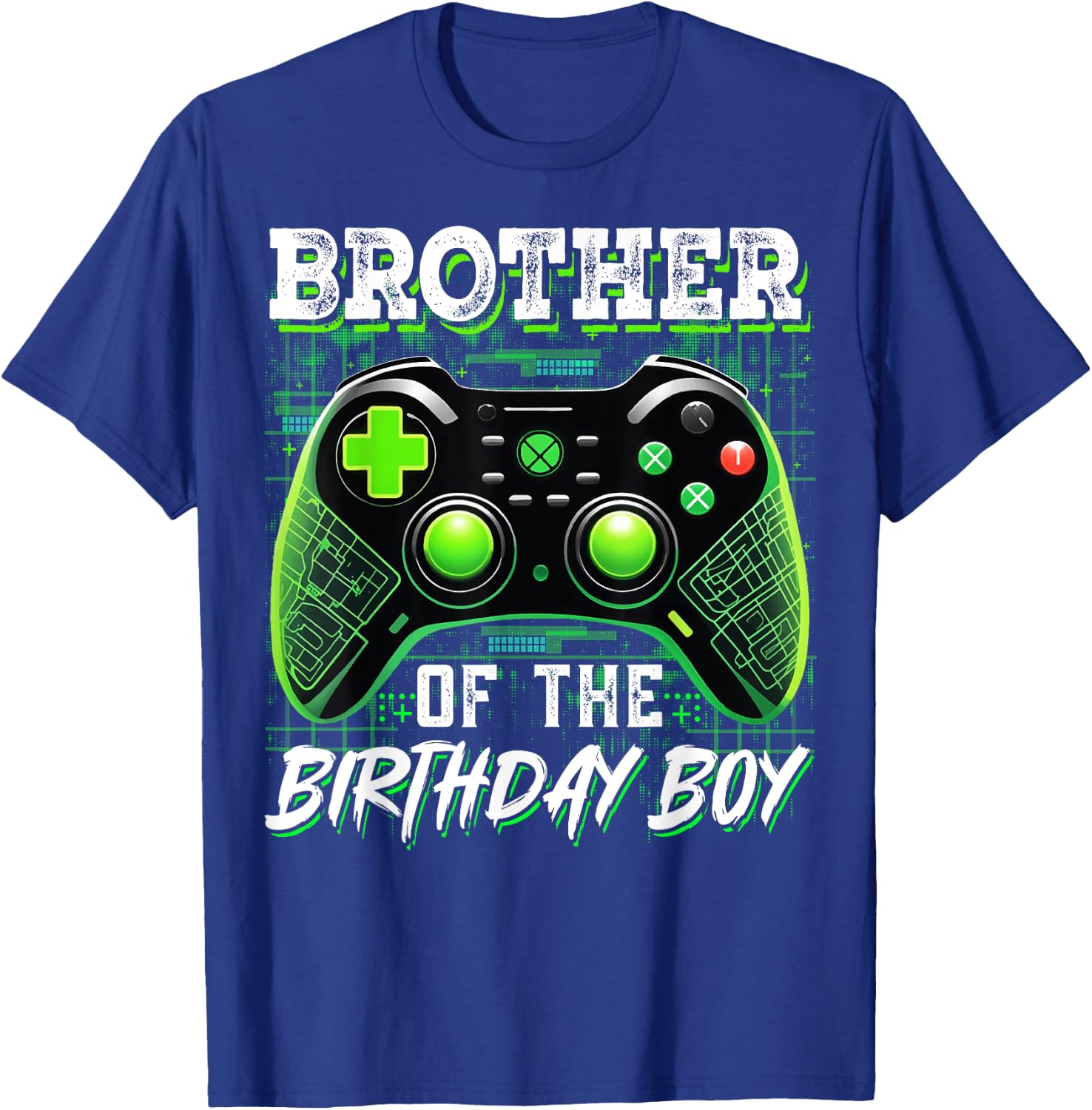 Brother Of The Birthday Boy Matching Video Gamer Birthday T-Shirt - T-Shirt | Royal