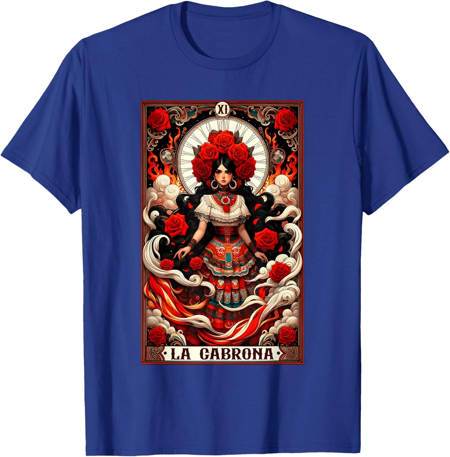 La Cabrona Latina Tarot Card Chicana Hispanic Heritage Month T-Shirt - T-Shirt | Royal