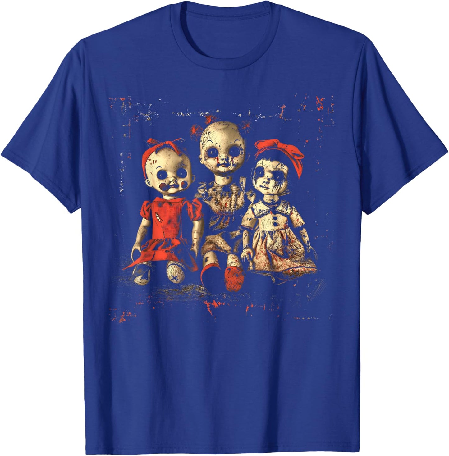 Scary Doll Horror Movie Creepy Haunted Toy Goth Alt Emo T-Shirt - T-Shirt | Royal