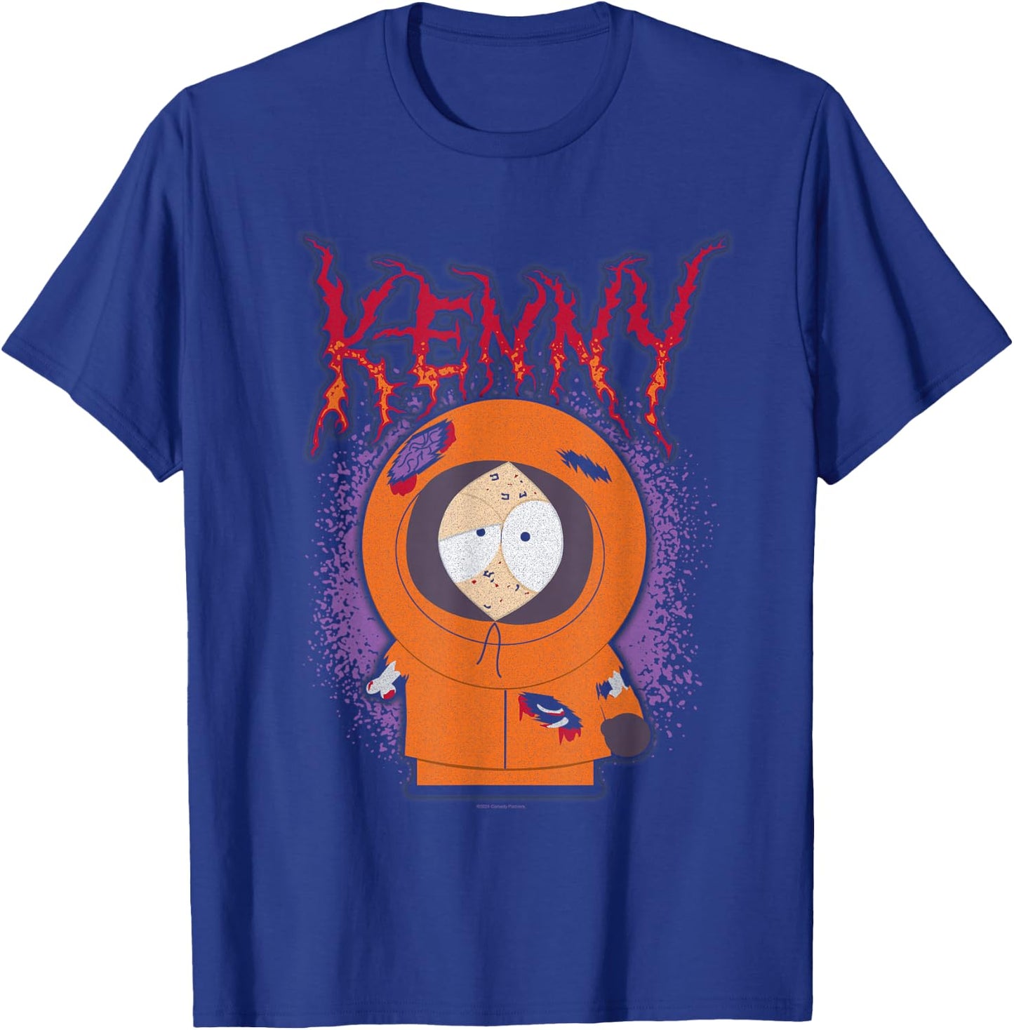 South Park Series Kenny Beat Up Grunge Name Splatter Cartoon T-Shirt - T-Shirt | Royal