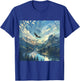 Gnosis Picture Archive Adult Impressionist Wild Bald Eagle Flying over River Valley - Black - Small - Short Sleeve T-Shirt - T-Shirt | Royal