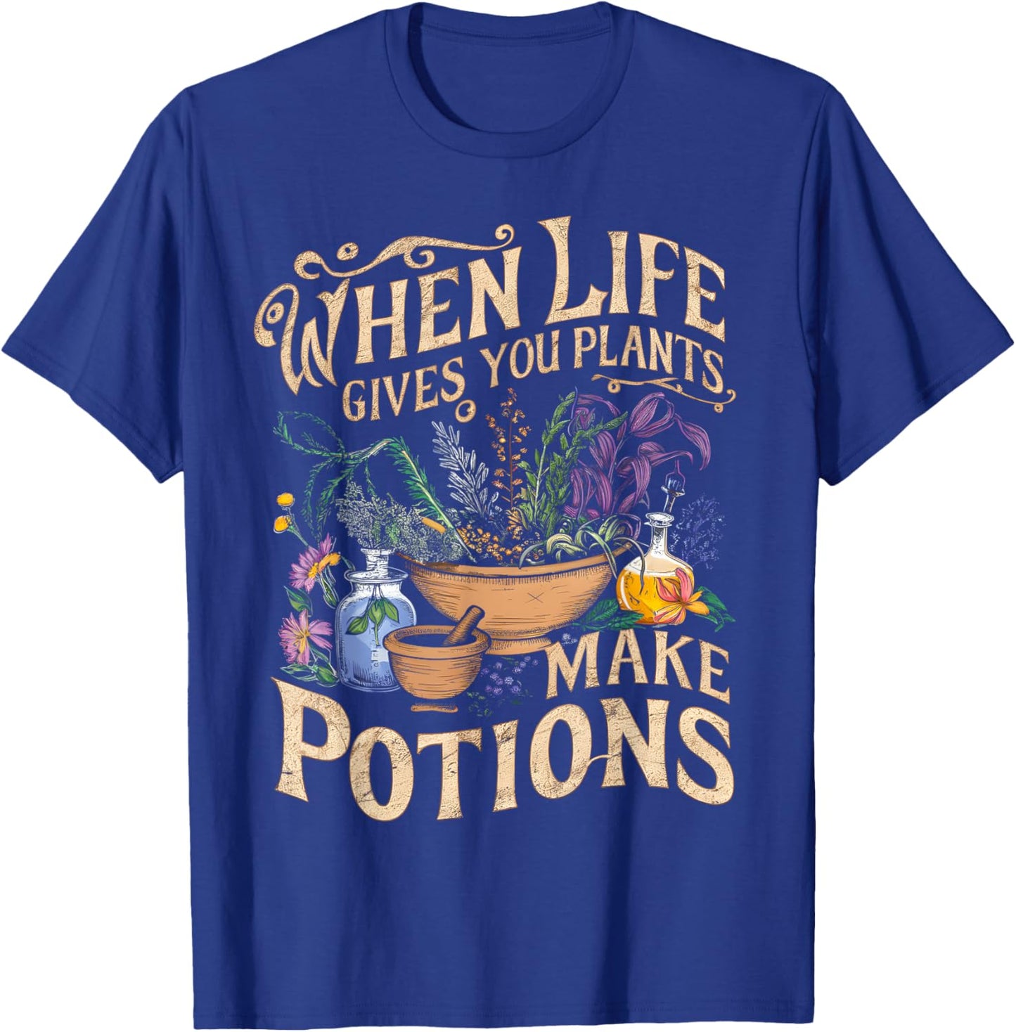 Funny Herbalist and Apothecarist Puns Make Potions Herbalism T-Shirt - T-Shirt | Royal