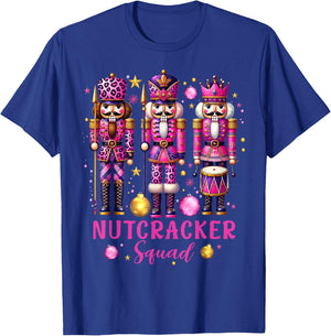 Leopard Nutcracker Squad Pink Christmas 2024 Pajamas Women T-Shirt - T-Shirt | Royal