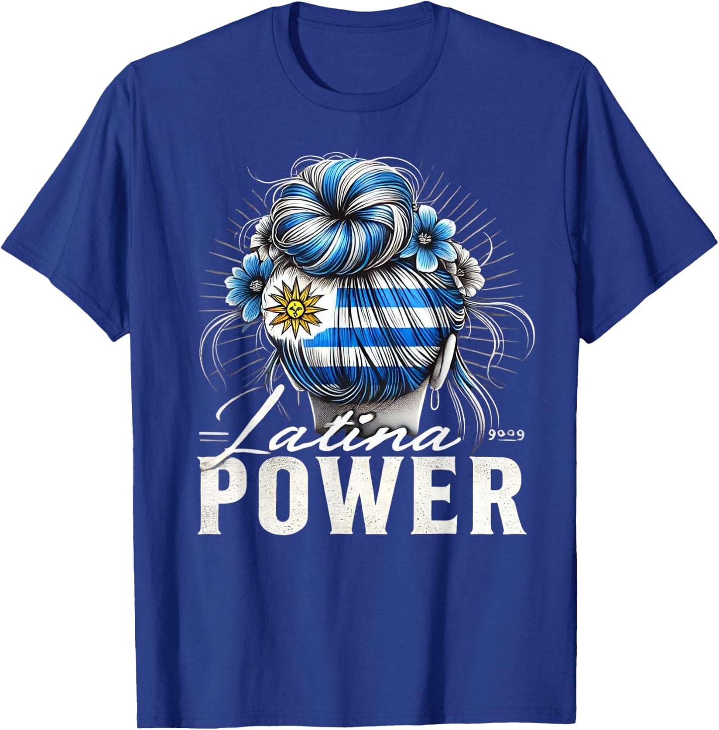 Hispanic Heritage Month Latina Power Uruguay Flag Women T-Shirt - T-Shirt | Royal