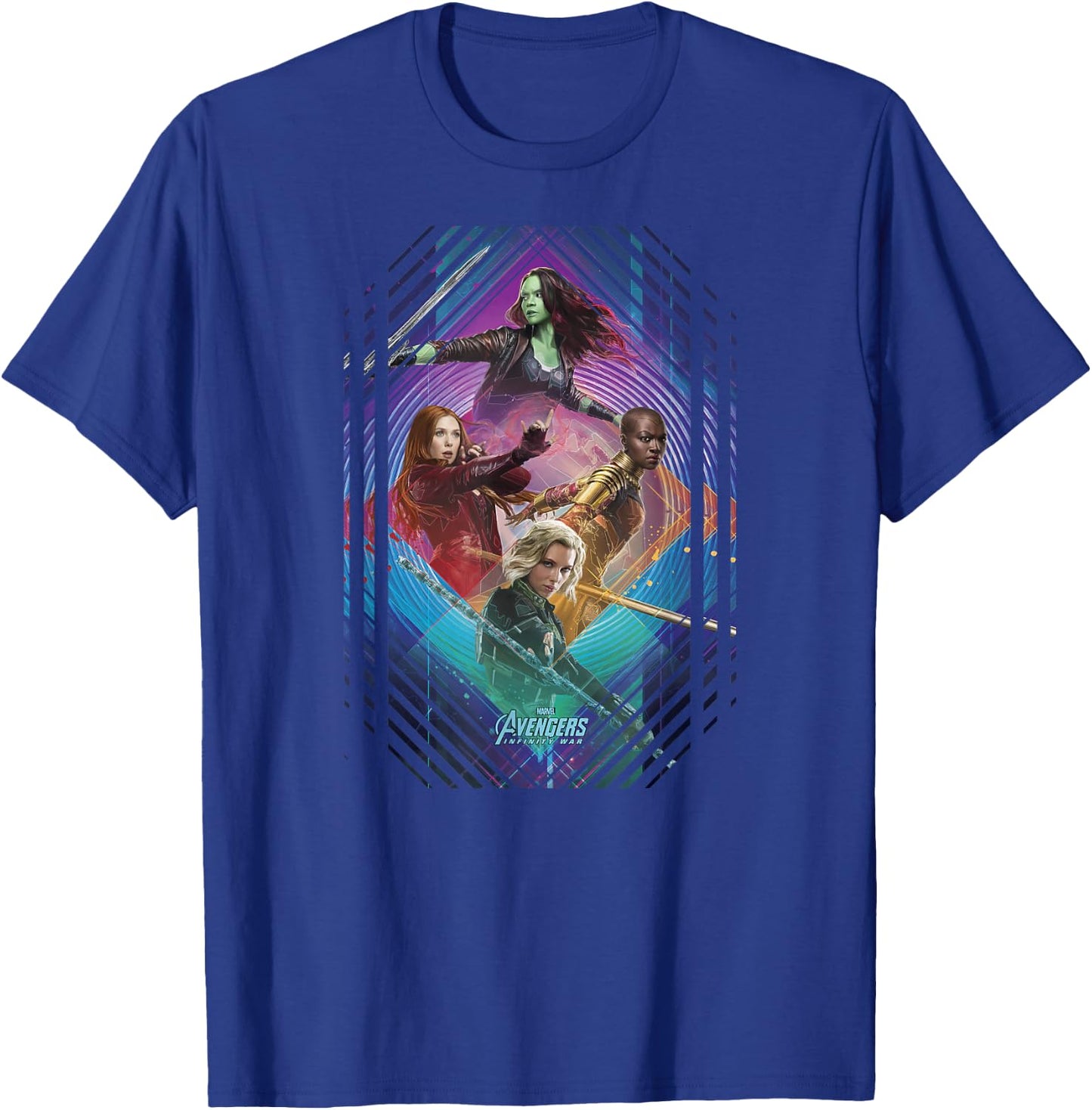 Marvel Infinity War Gamora Okoye Black Widow Small T-Shirt - T-Shirt | Royal