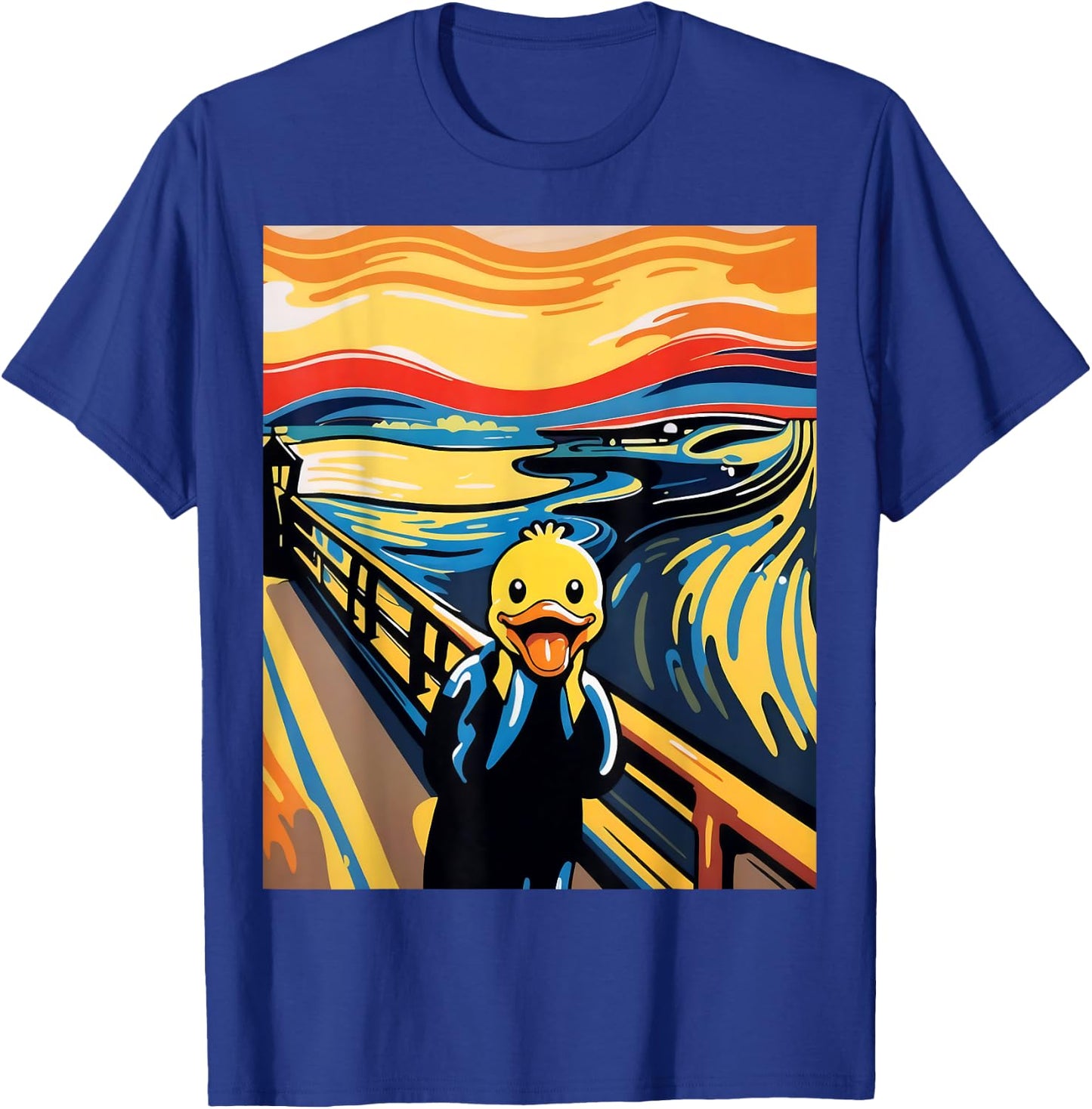 Funny Rubber Duck The Scream Ducky Lovers Men Women Kids T-Shirt - T-Shirt | Royal