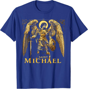 Archangel Catholic Religion Christianity Guardian Angel T-Shirt - T-Shirt | Royal