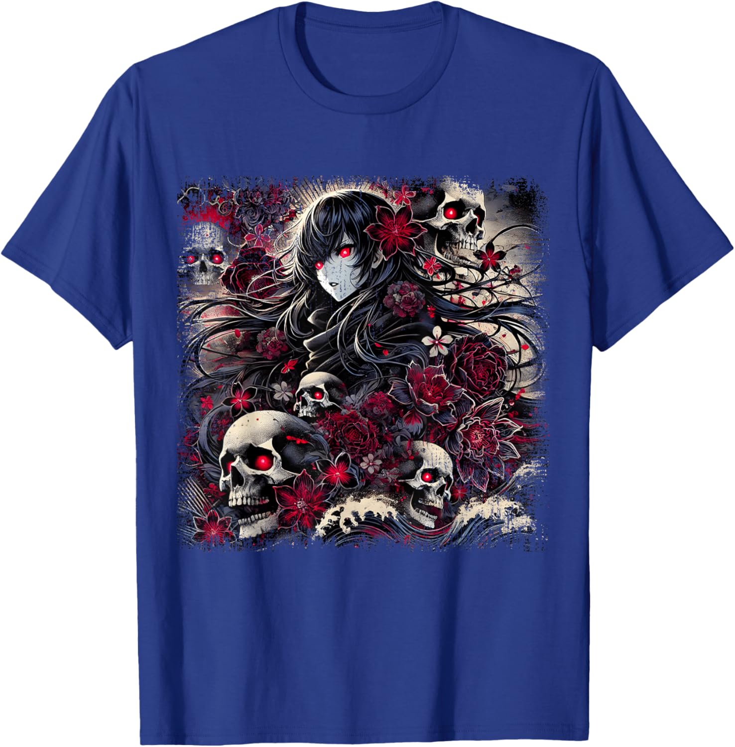 Grunge Alt Aesthetic Demon Waifu Anime Horror Style T-Shirt - T-Shirt | Royal