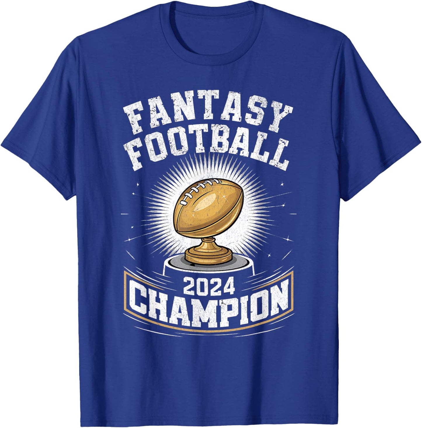 Fantasy Football 2024 Champion Fantasy Football , Small, Black T-Shirt - T-Shirt | Royal