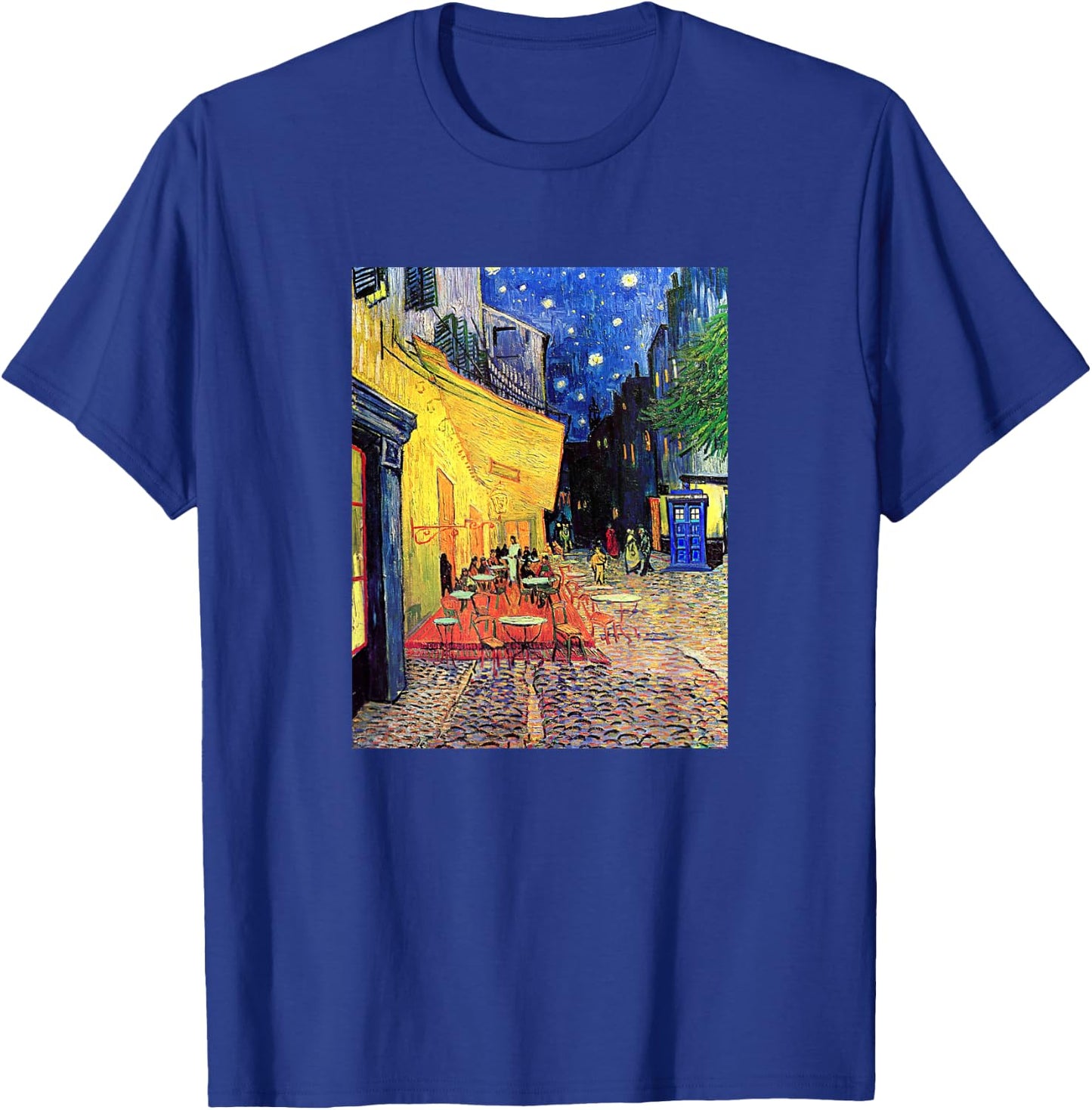 Cafe Terrace at Night Doctor Visit T-Shirt - T-Shirt | Royal