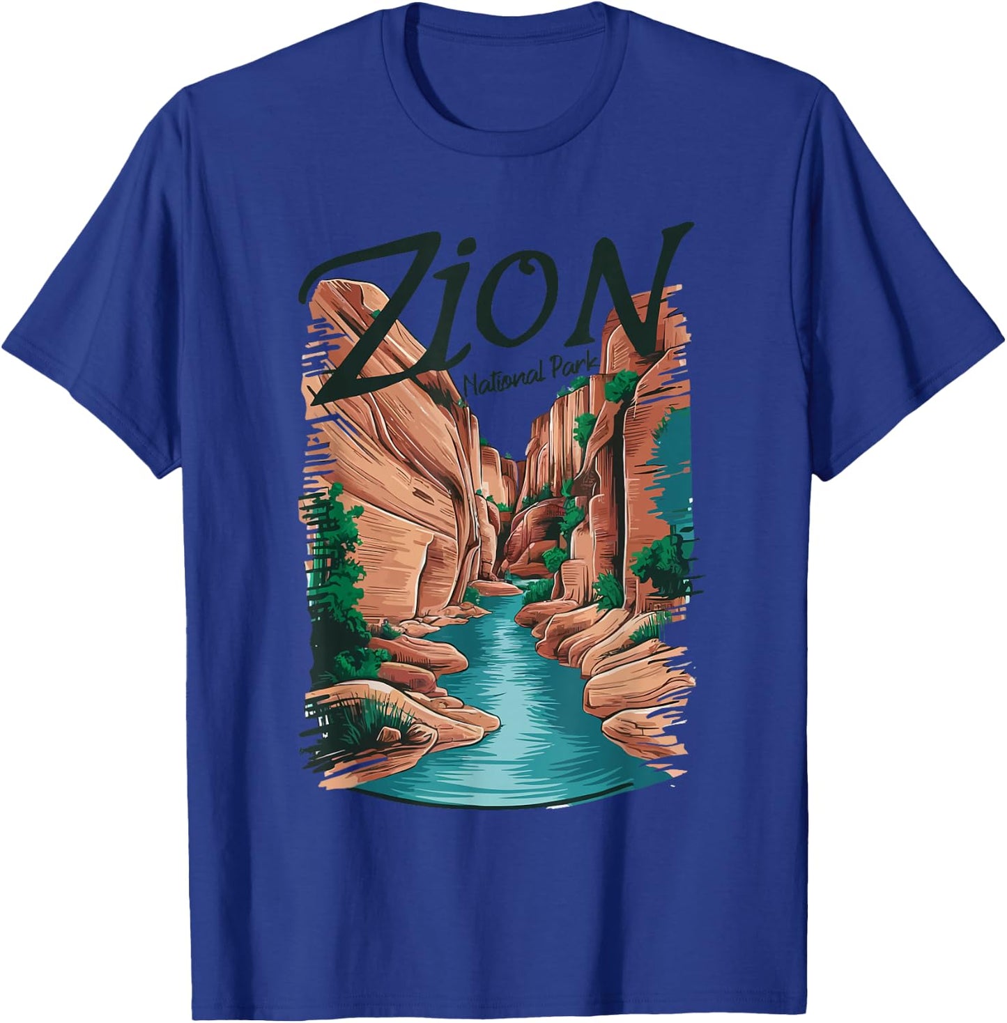 Retro Zion National Park The Narrows Vintage T-Shirt - T-Shirt | Royal