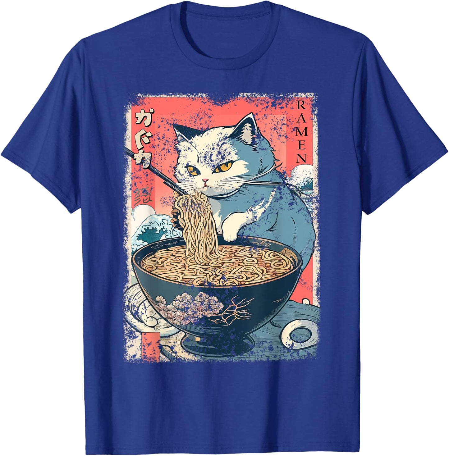 Cat Anime Japanese Ramen Noodle Kawaii For Cat Dad, Cat Mom T-Shirt - T-Shirt | Royal
