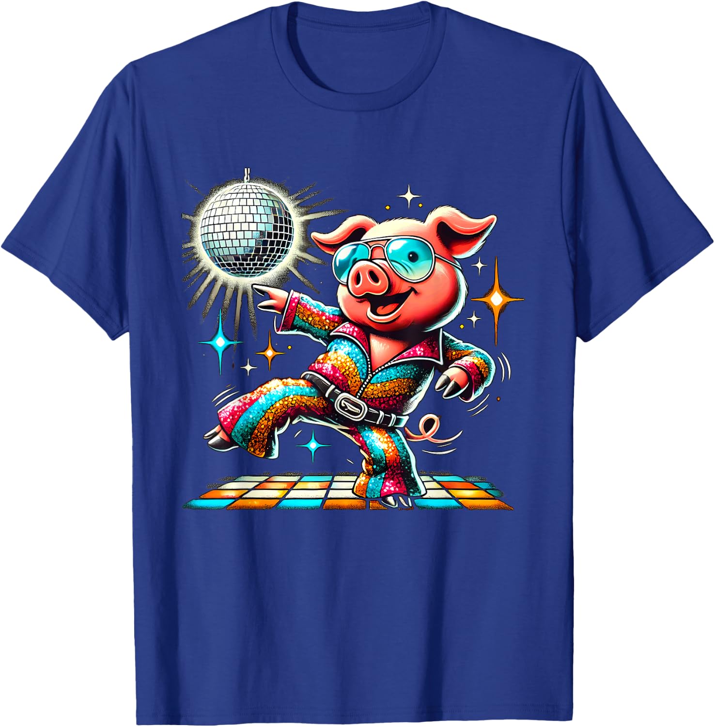 Aesthetic Pig Disco T-Shirt - T-Shirt | Royal