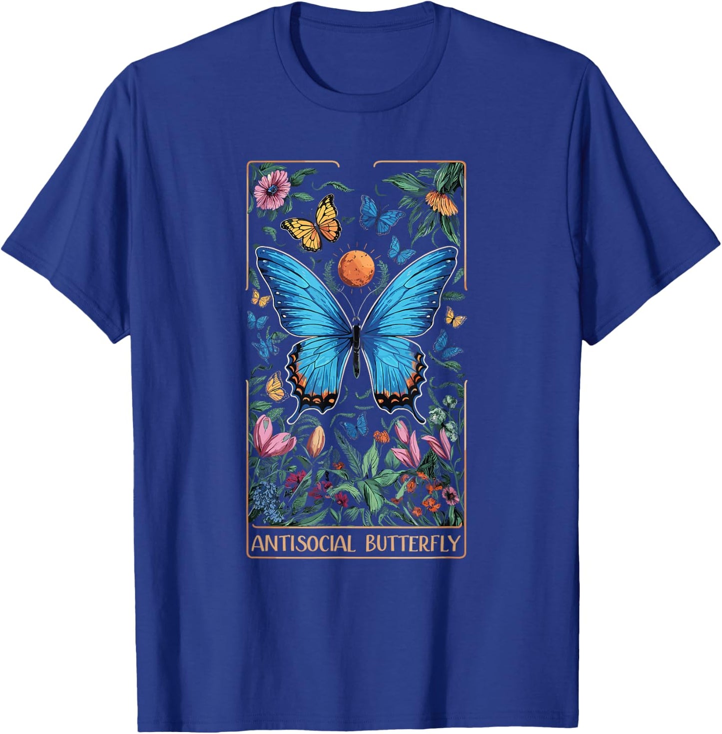 ANTISOCIAL BUTTERFLY Tarot Card T-Shirt - T-Shirt | Royal