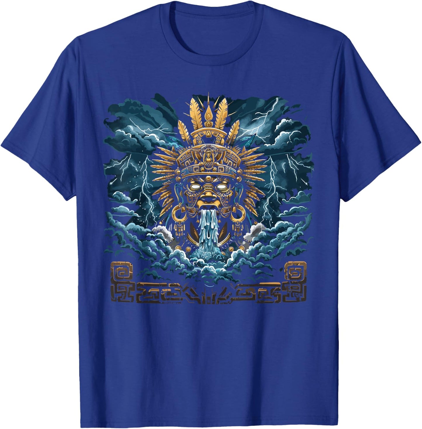 Aztec God Aztec Culture Mayan Indigenous Tlaloc Statue T-Shirt - T-Shirt | Royal