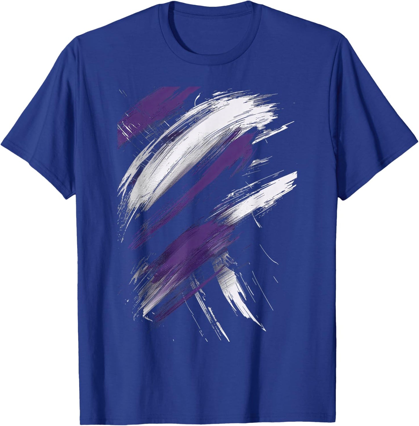 Purple And Black Brushstrokes Graphic T-Shirt - T-Shirt | Royal
