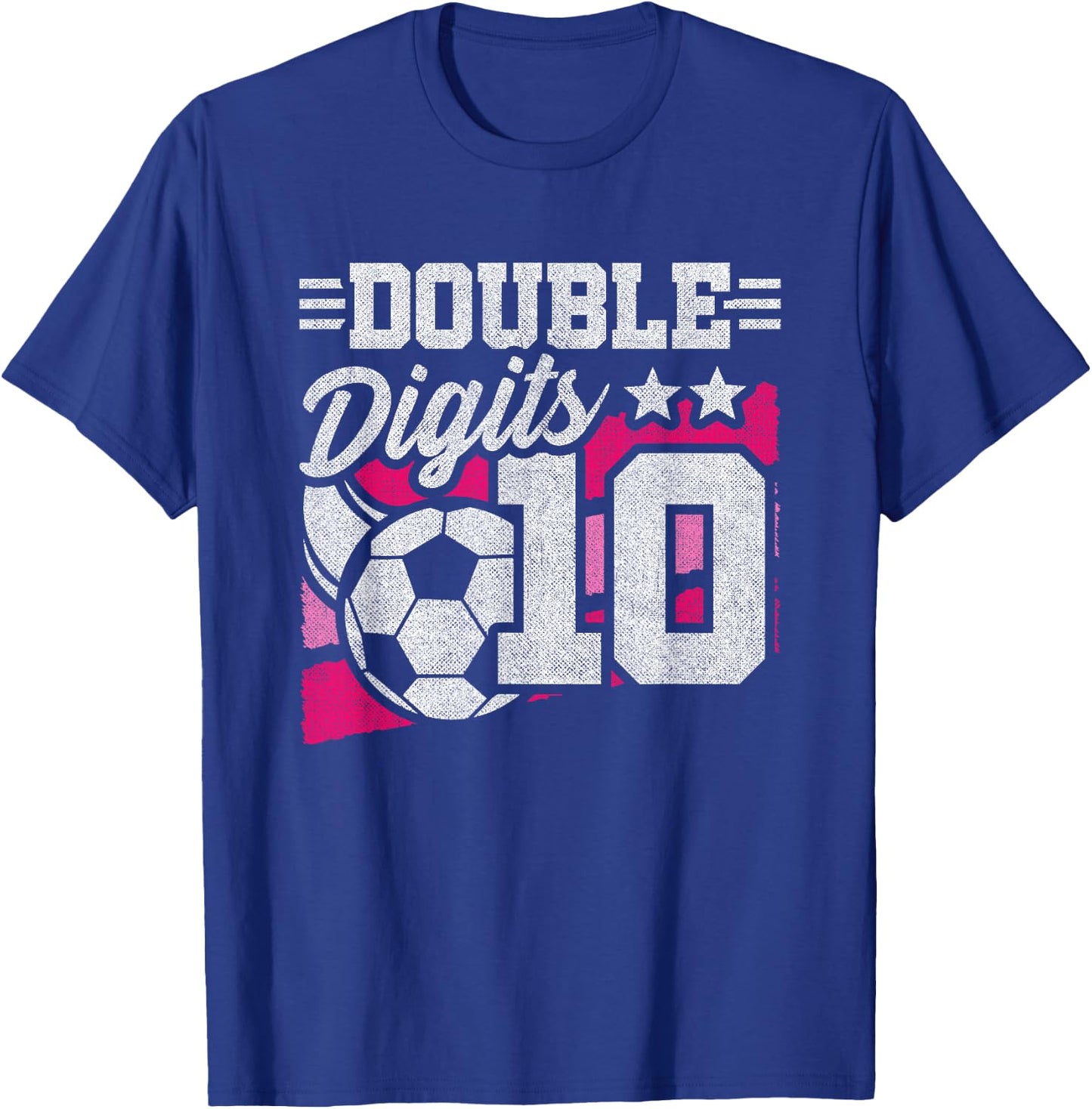 Soccer Girl Birthday 10 Year Old Double Digits 10th Birthday T-Shirt - T-Shirt | Royal