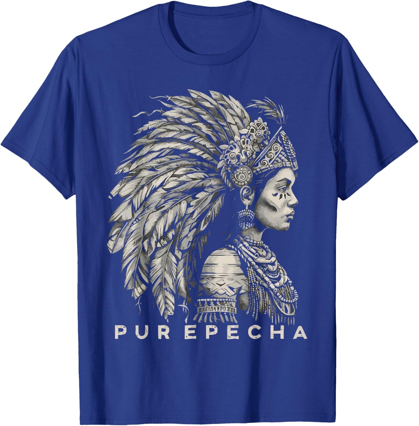 Indigenous People Mexico Native American Purepecha Tribe T-Shirt - T-Shirt | Royal