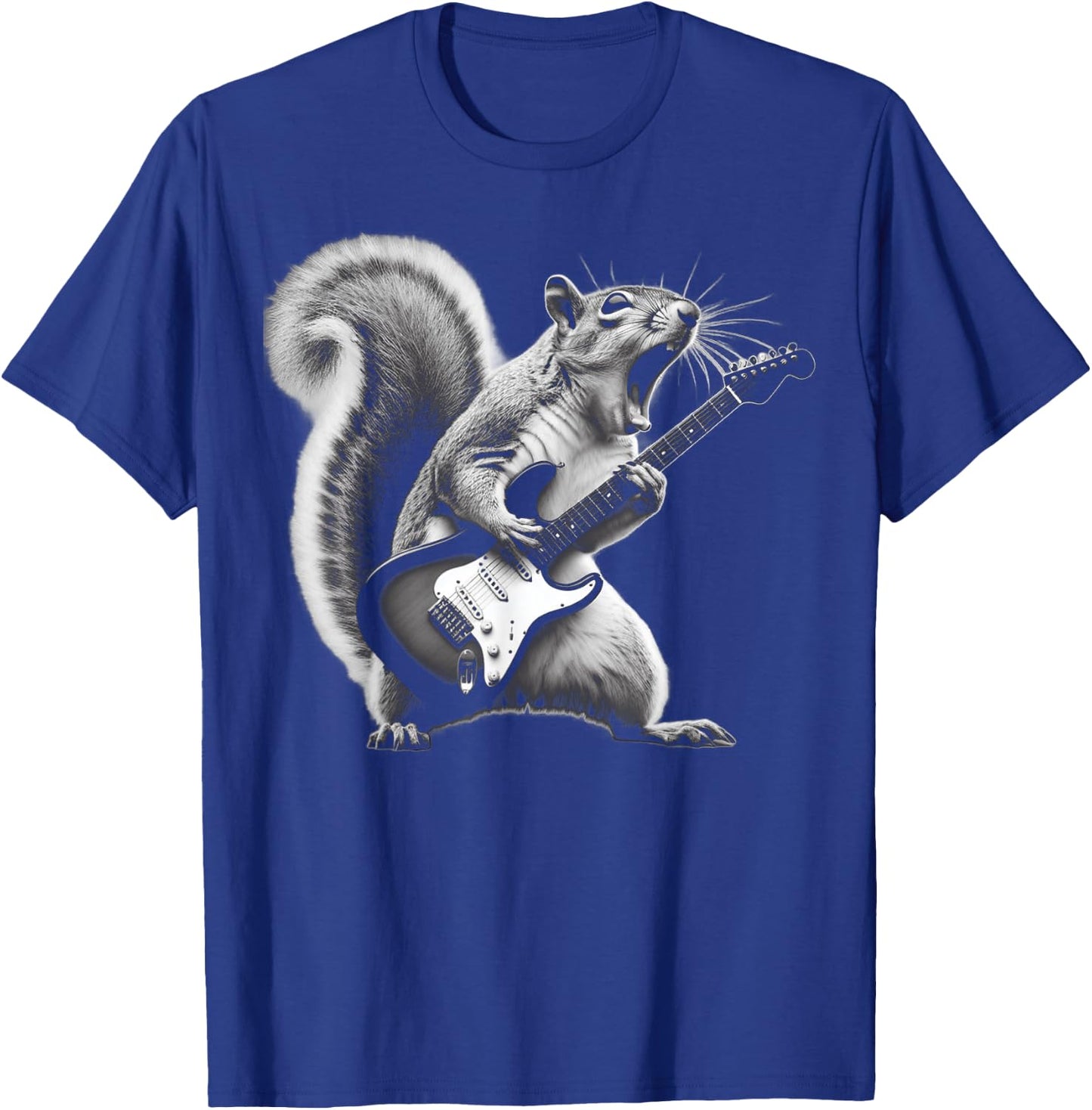 Squirrel Playing Guitar Rock and Roll , Women, Kids T-Shirt - T-Shirt | Royal