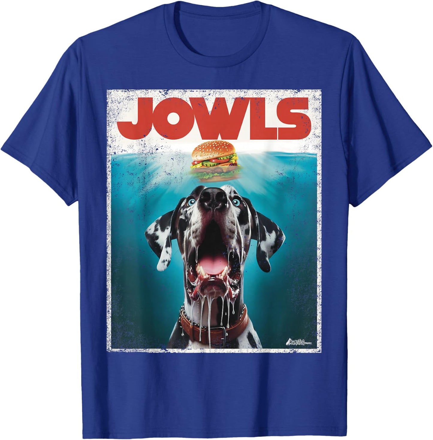 Great Dane Jowls, Paws Harlequin, Blue Eyes Dog Mom, Dog Dad T-Shirt - T-Shirt | Royal